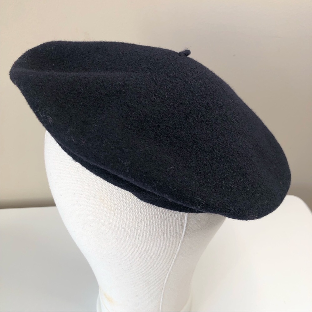 Pierre Laulhere Paris Navy Blue Wool Baret Hat S